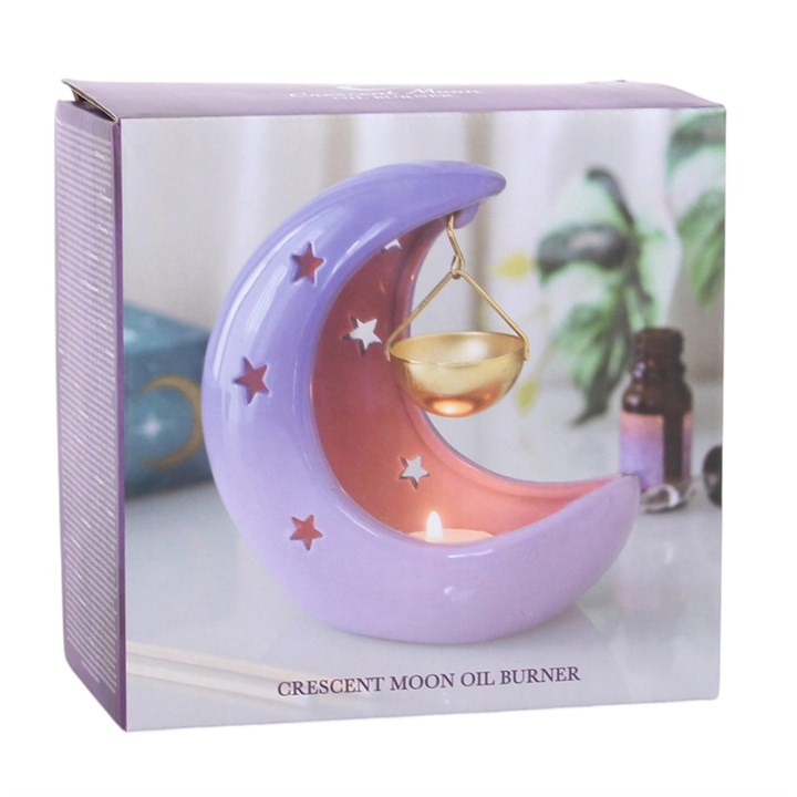 Purple Pastel Crescent Moon Hanging Oil Burner 🇬🇧