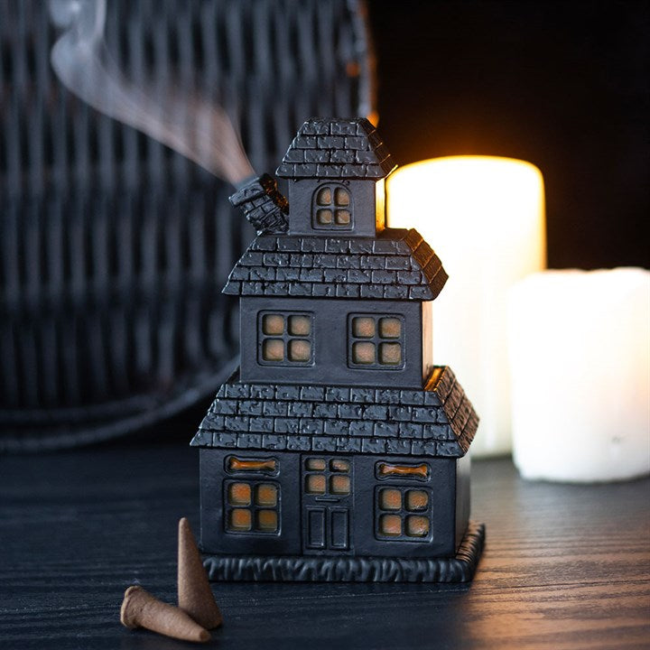 Black Haunted House Incense Cone Holder 🇬🇧