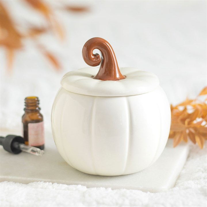 White Curly Pumpkin Oil Burner 🇬🇧