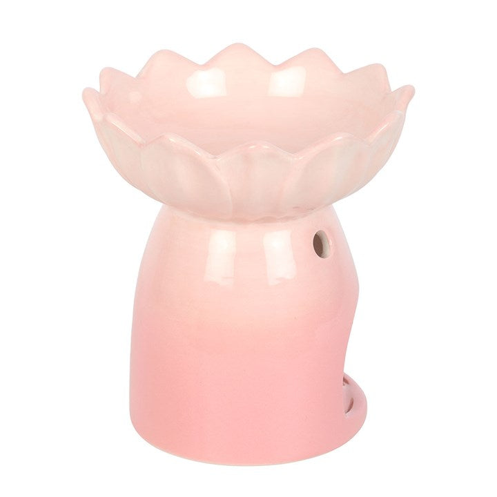 Pink Water Lily Oil Burner and Wax Warmer 🇬🇧