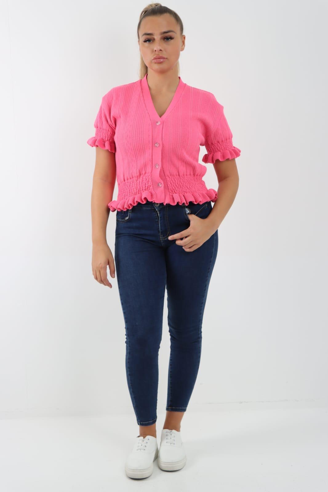 Short Sleeve Frill Cardigan 🇬🇧
