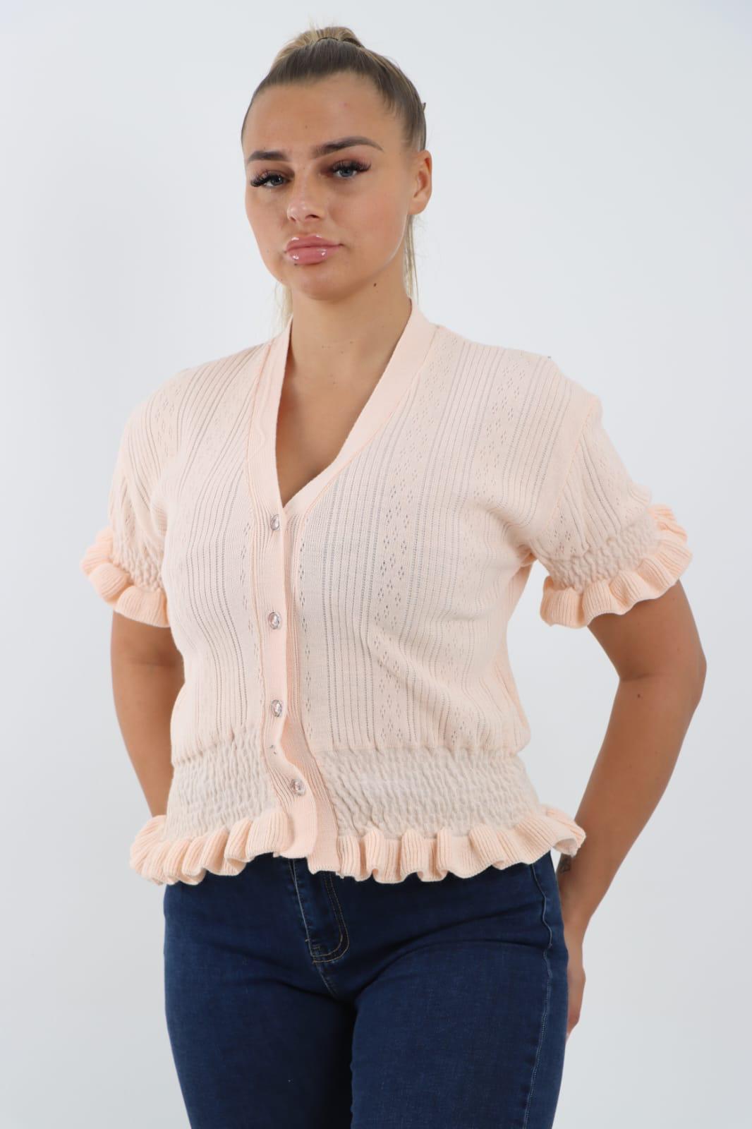 Short Sleeve Frill Cardigan 🇬🇧