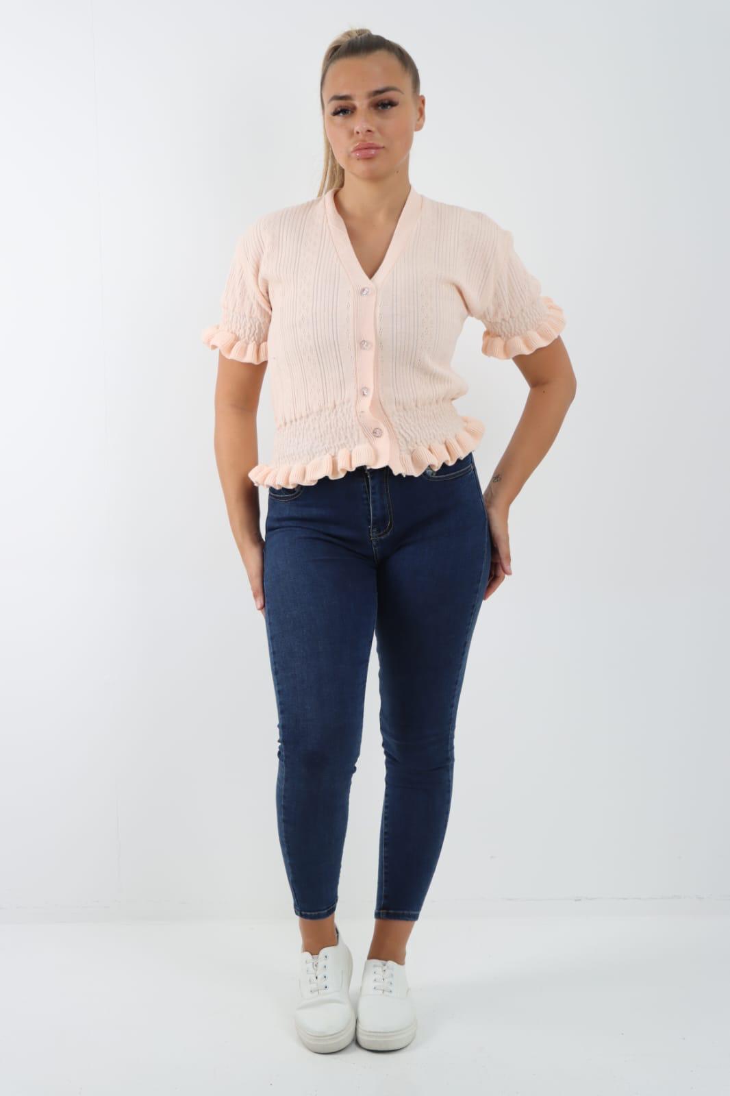 Short Sleeve Frill Cardigan 🇬🇧