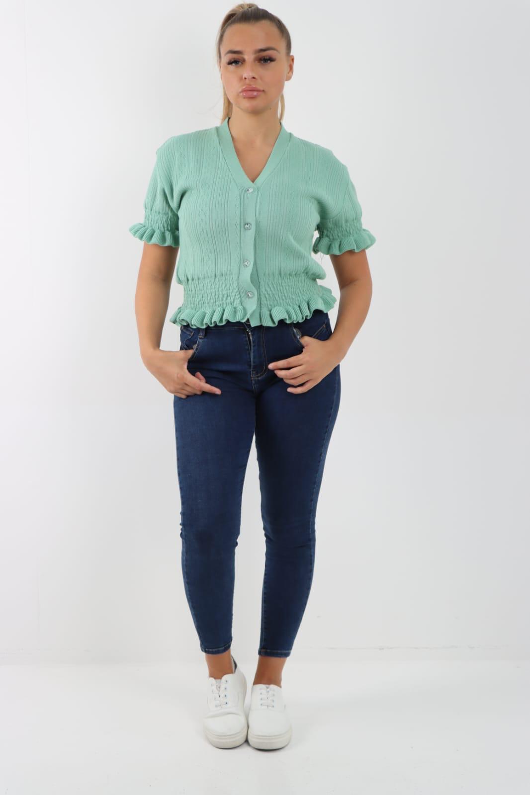 Short Sleeve Frill Cardigan 🇬🇧