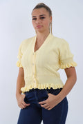 Short Sleeve Frill Cardigan 🇬🇧