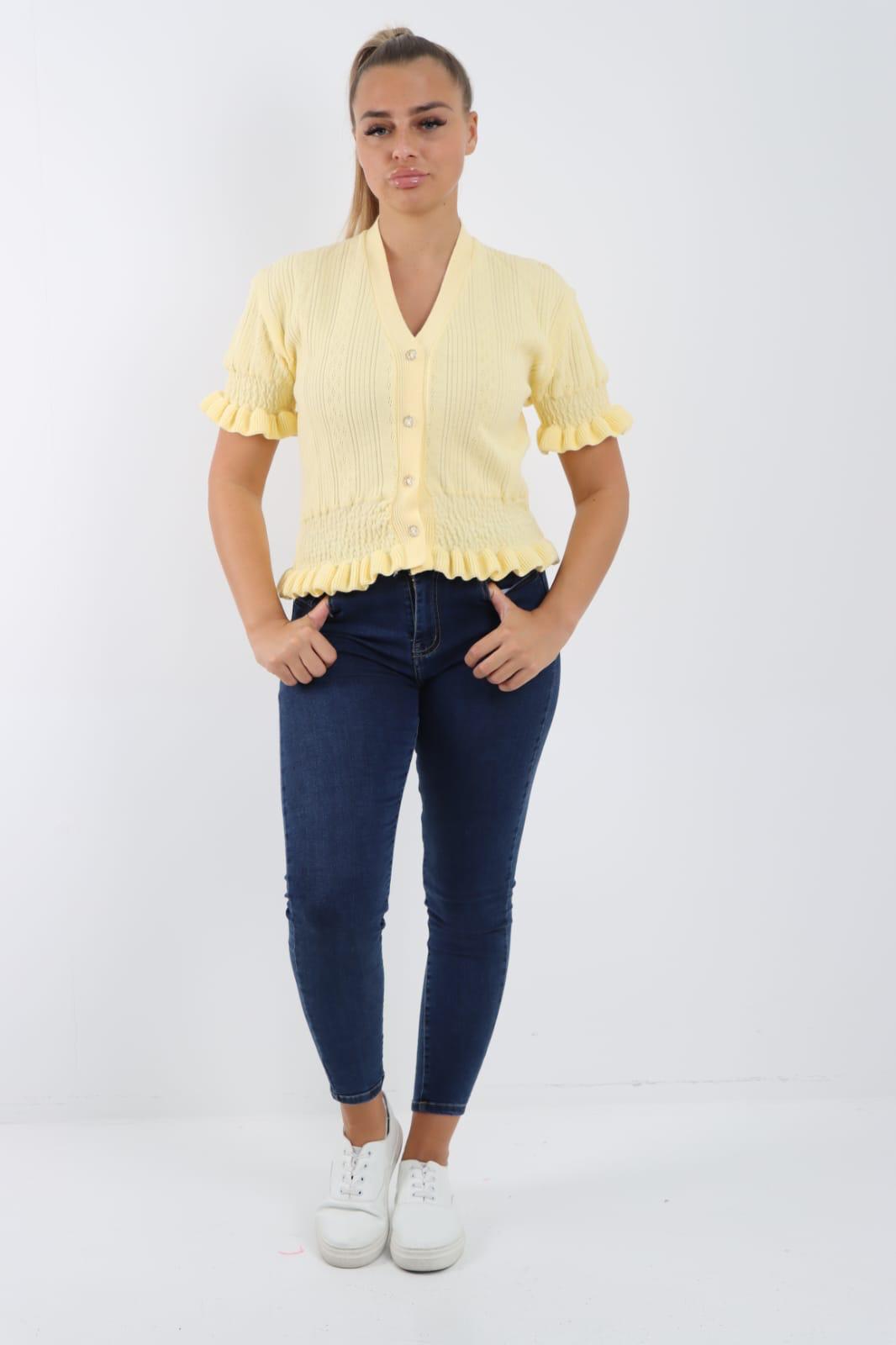 Short Sleeve Frill Cardigan 🇬🇧