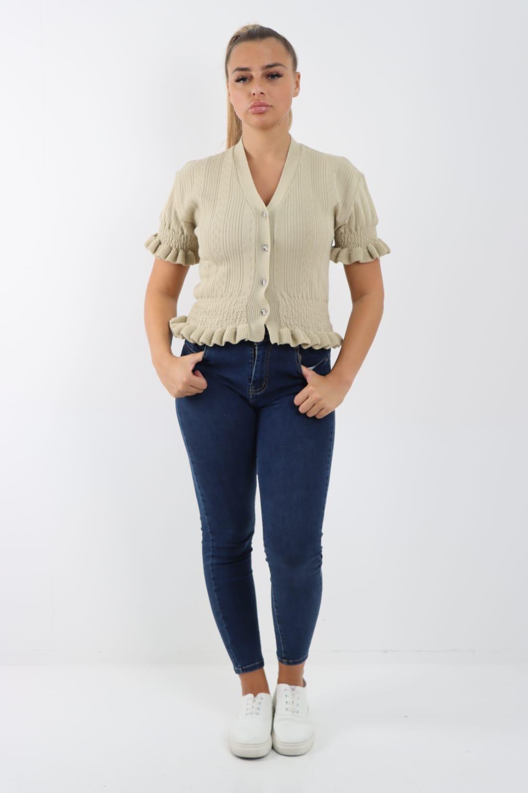 Short Sleeve Frill Cardigan 🇬🇧