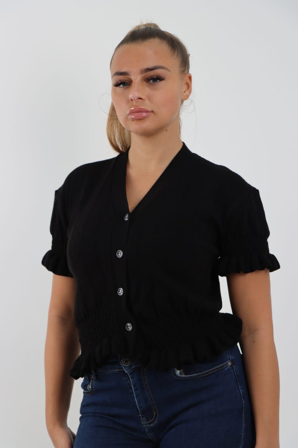 Short Sleeve Frill Cardigan 🇬🇧