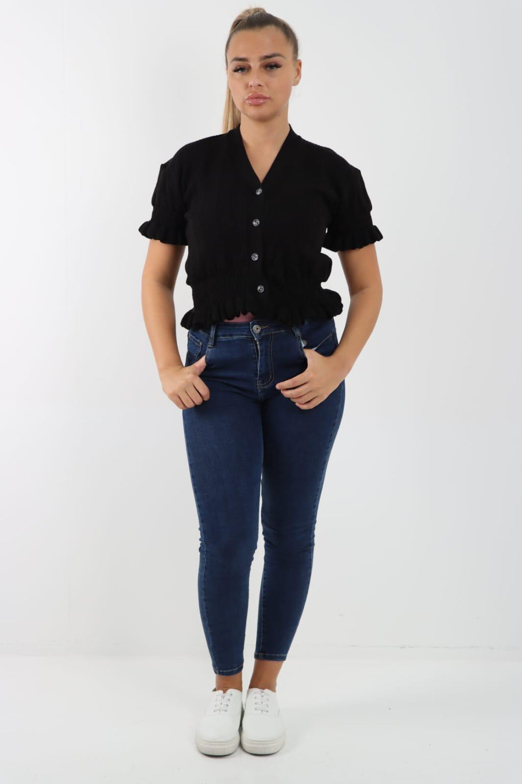 Short Sleeve Frill Cardigan 🇬🇧