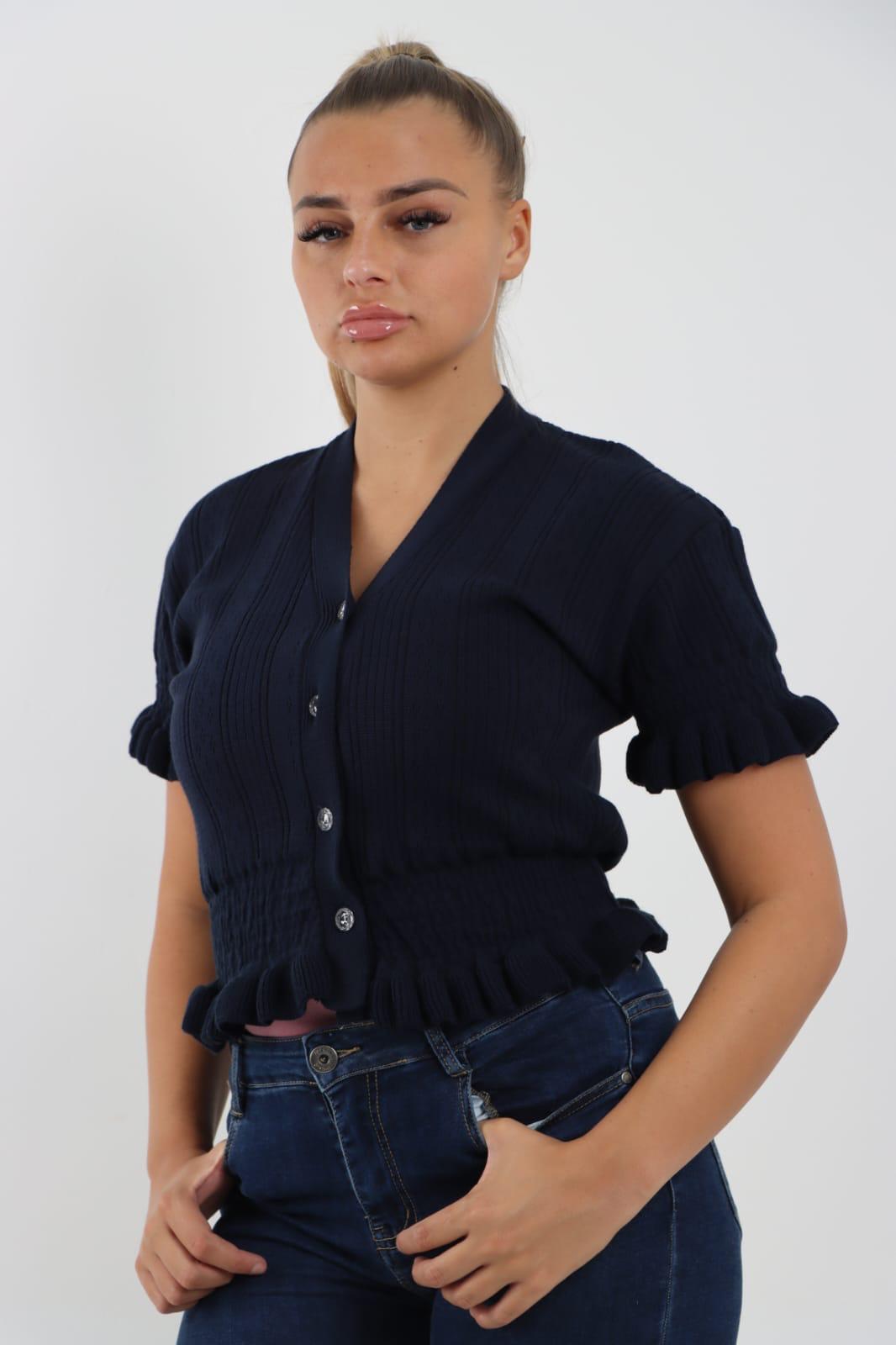 Short Sleeve Frill Cardigan 🇬🇧