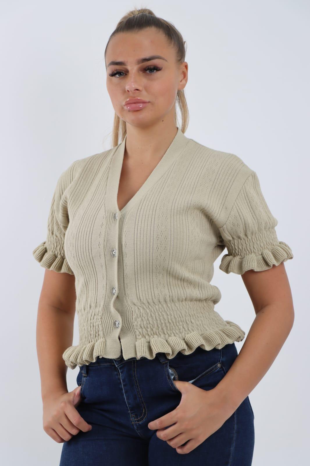 Short Sleeve Frill Cardigan 🇬🇧