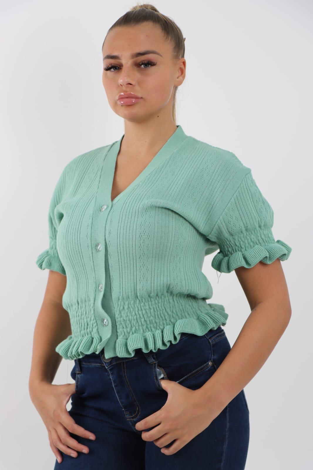 Short Sleeve Frill Cardigan 🇬🇧