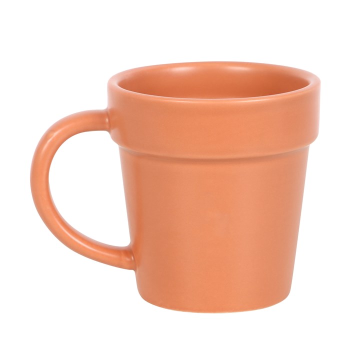Plain Plant Pot Ceramic Mug and Shovel Spoon 🇬🇧