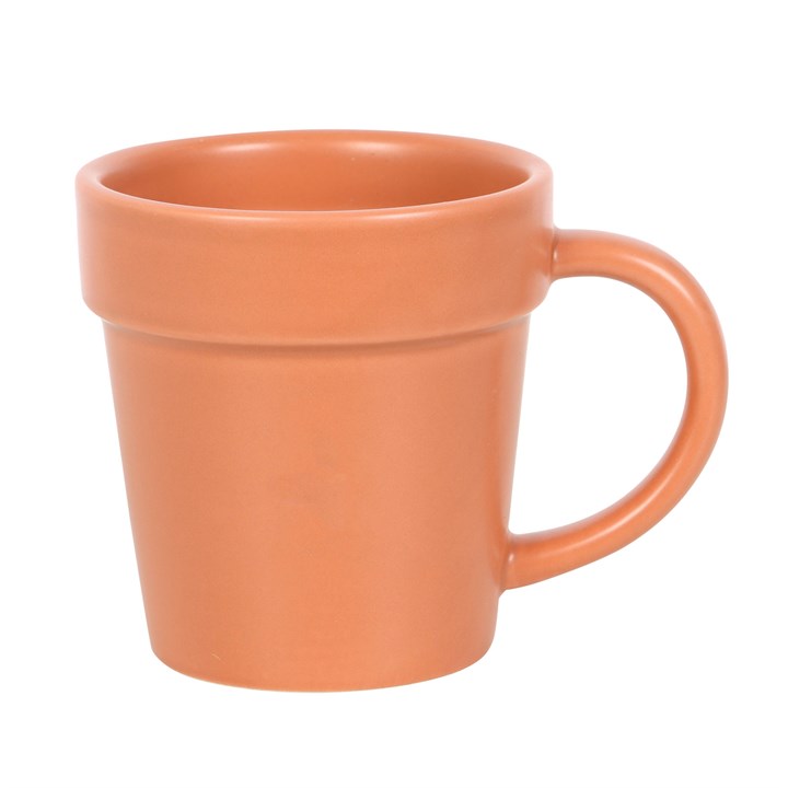 Plain Plant Pot Ceramic Mug and Shovel Spoon 🇬🇧
