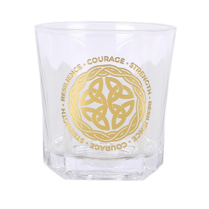 Celtic Shield Knot Lowball Glass with Coaster 🇬🇧