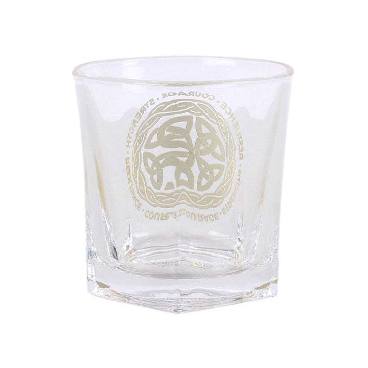 Celtic Shield Knot Lowball Glass with Coaster 🇬🇧