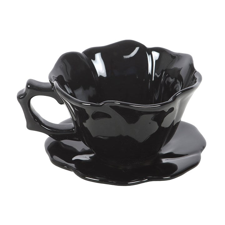 Black Rose Teacup and Saucer 🇬🇧