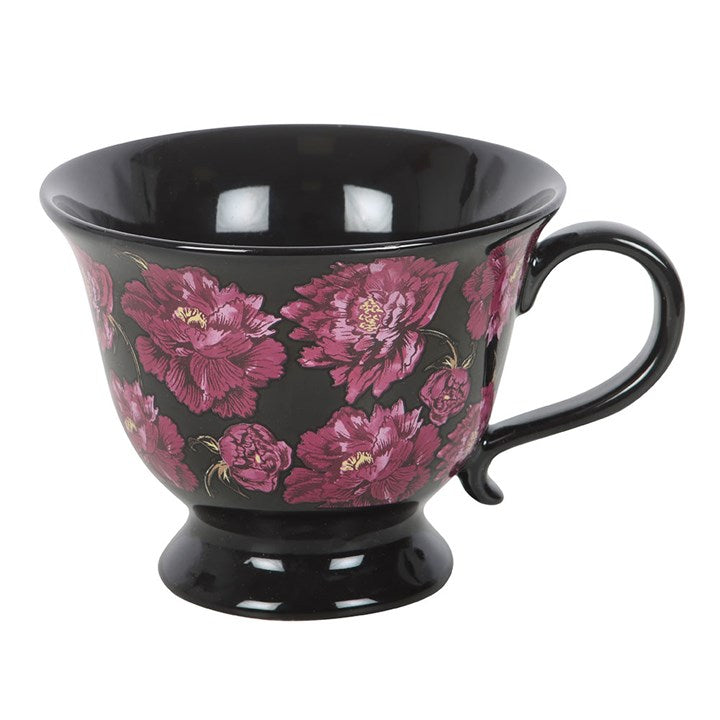 Dark Romance Floral Print Teacup 🇬🇧