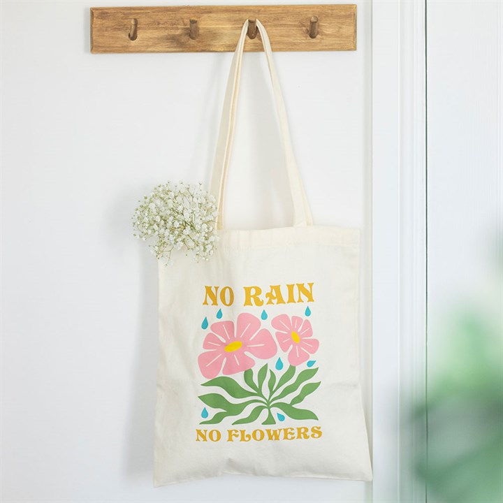 No Rain, No Flowers Tote Bag 🇬🇧