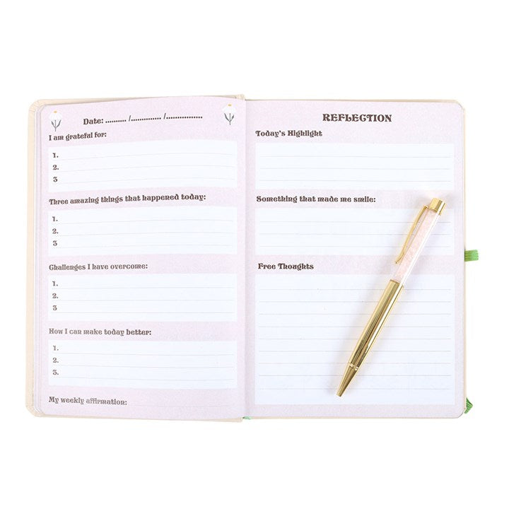 Keep Going, Keep Growing A5 Notebook with Rose Quartz Pen 🇬🇧