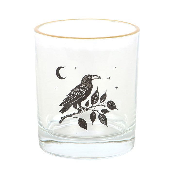 Perched Raven Drinking Glass 🇬🇧