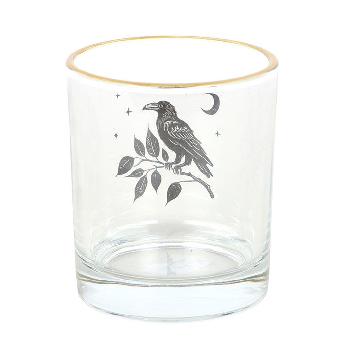 Perched Raven Drinking Glass 🇬🇧