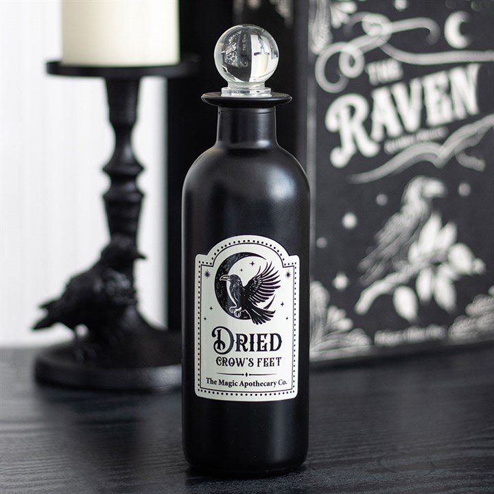 Dried Crow's Feet Decorative Glass Potion Bottle 🇬🇧