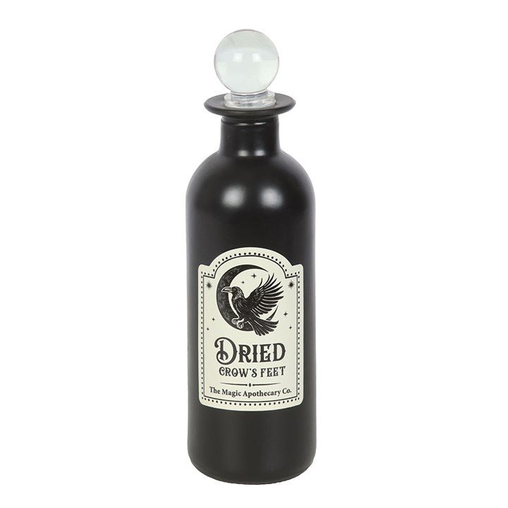 Dried Crow's Feet Decorative Glass Potion Bottle 🇬🇧