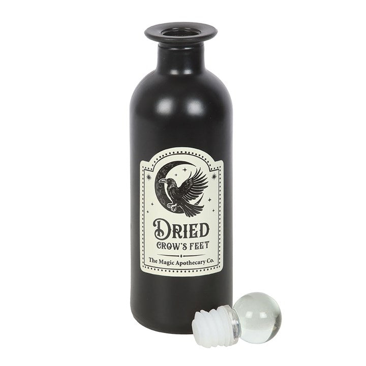 Dried Crow's Feet Decorative Glass Potion Bottle 🇬🇧