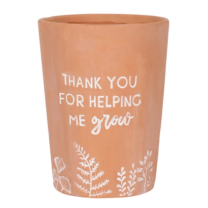 Thank You For Helping Me Grow Terracotta Plant Pot 🇬🇧
