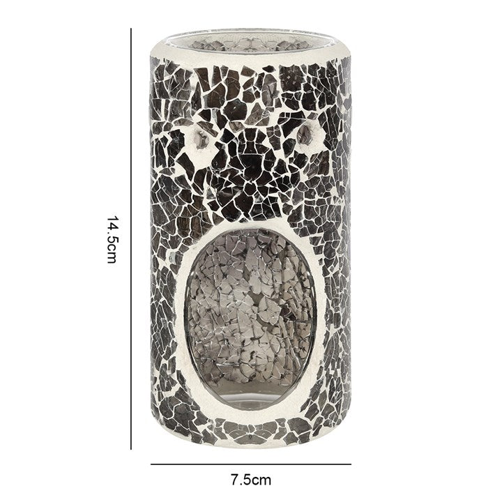 Pillar Gunmetal Grey Crackle Oil Burner and Wax Warmer 🇬🇧