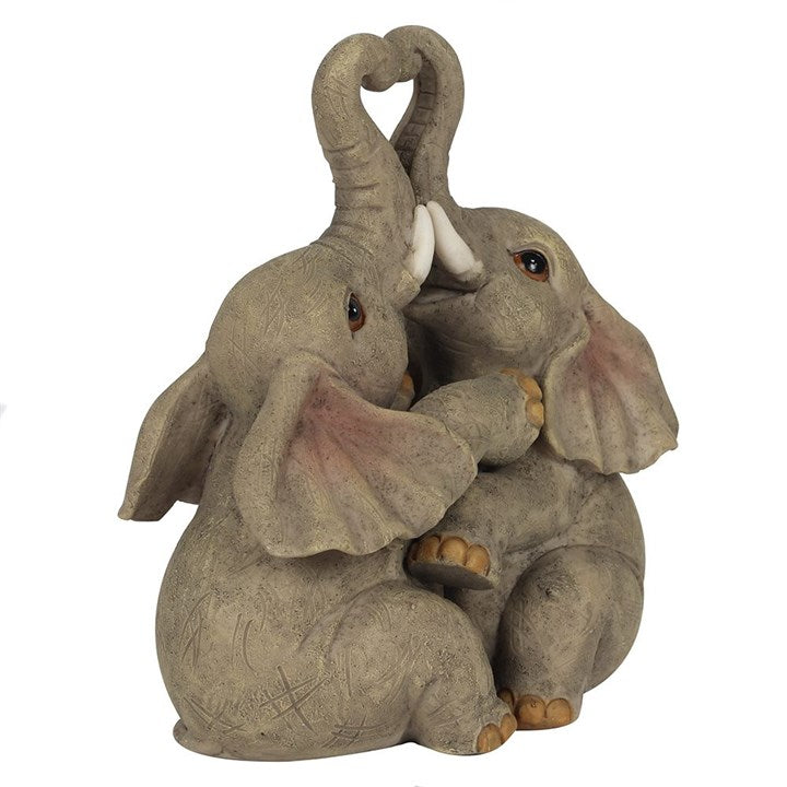 Elephant Embrace Elephant Couple Ornament 🇬🇧