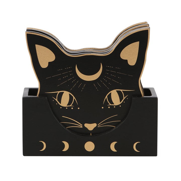 Mystic Mog Cat Face Coaster Set 🇬🇧