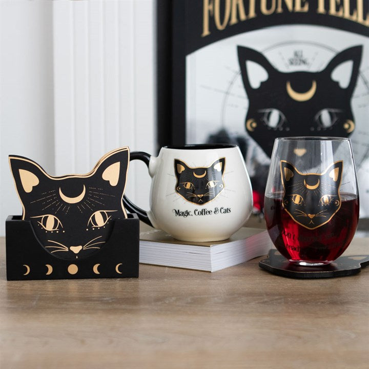 Magic, Coffee & Cats Rounded Mug 🇬🇧