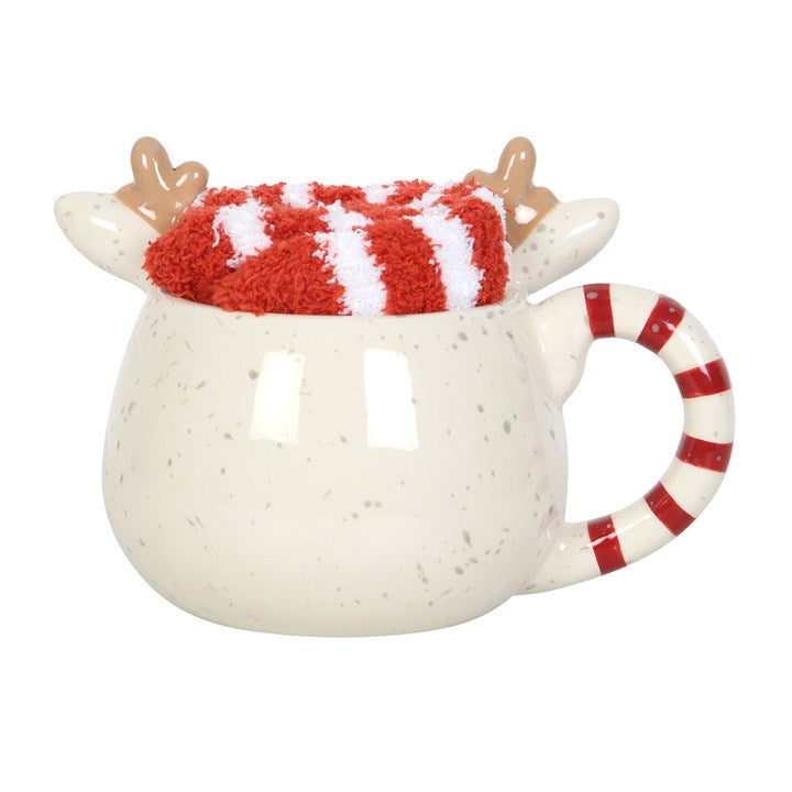 Rudolph Reindeer Mug and Socks Set 🇬🇧