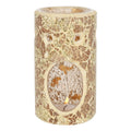 Gold Pillar Crackle Glass Oil Burner and Wax Warmer 🇬🇧