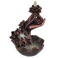 Bronze Effect Hand with Flower Backflow Incense Burner 🇬🇧