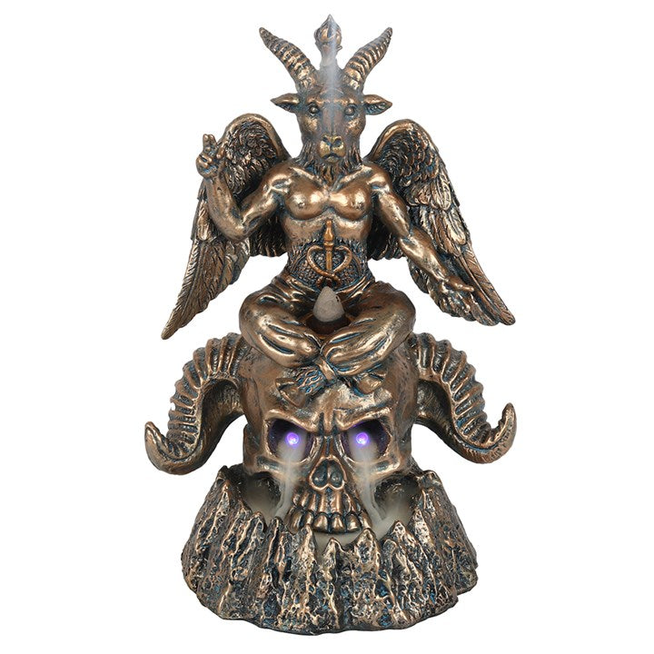 Gold Baphomet LED Backflow Incense Burner 🇬🇧