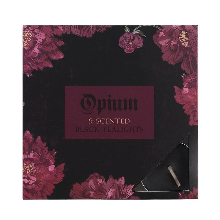 Pack of 9 Opium Scented Black Tealights 🇬🇧