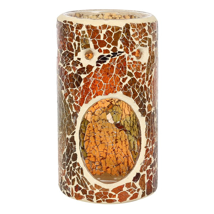 Pillar Brown Crackle Oil Burner and Wax Warmer 🇬🇧