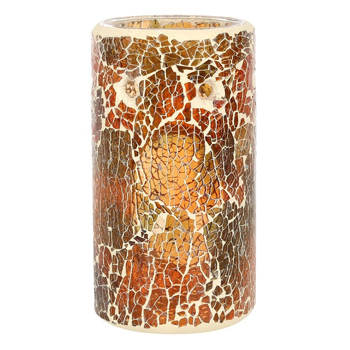 Pillar Brown Crackle Oil Burner and Wax Warmer 🇬🇧