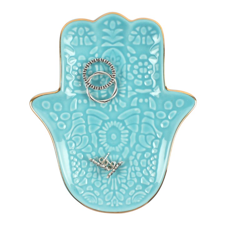 Turquoise Hamsa Hand Jewellery Dish 🇬🇧