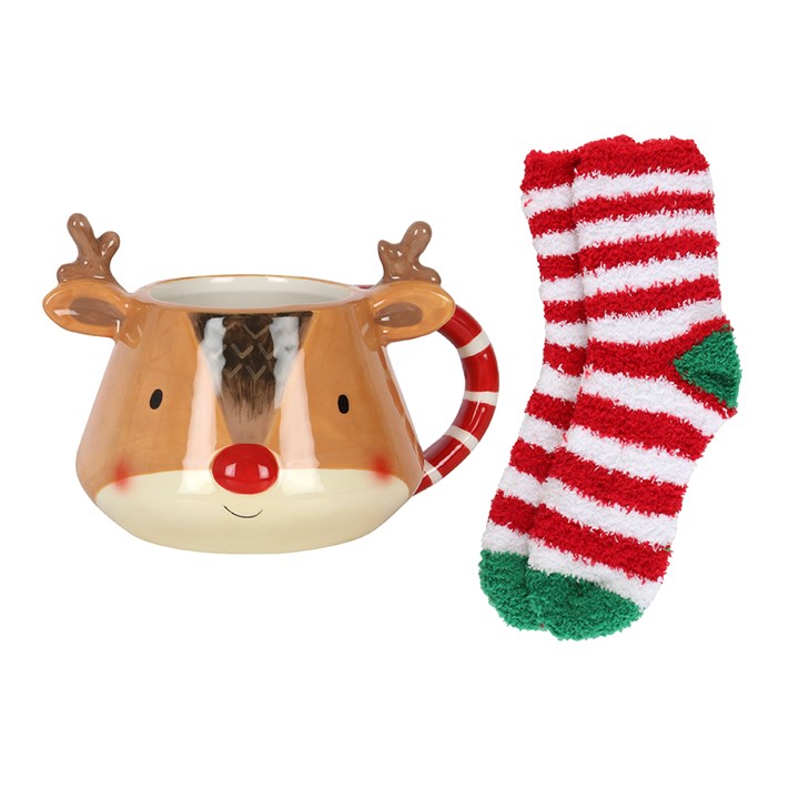 Reindeer Mug and Socks Set 🇬🇧