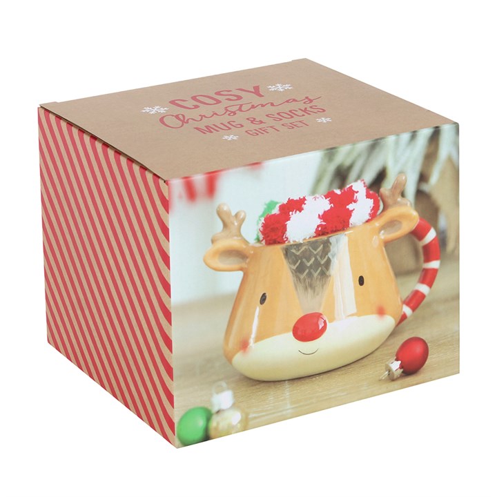 Reindeer Mug and Socks Set 🇬🇧