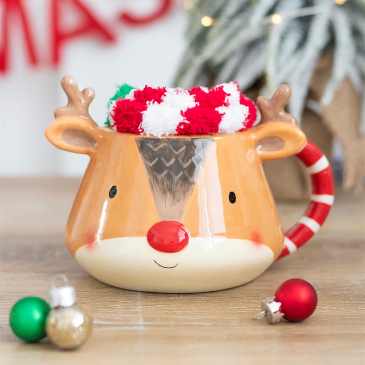 Reindeer Mug and Socks Set 🇬🇧