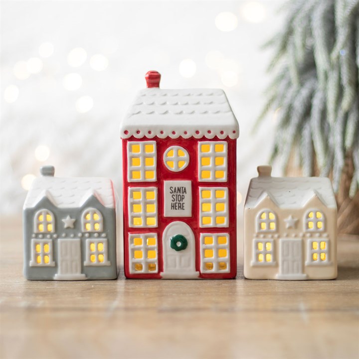 Set of 3 Light Up LED Christmas Houses 🇬🇧
