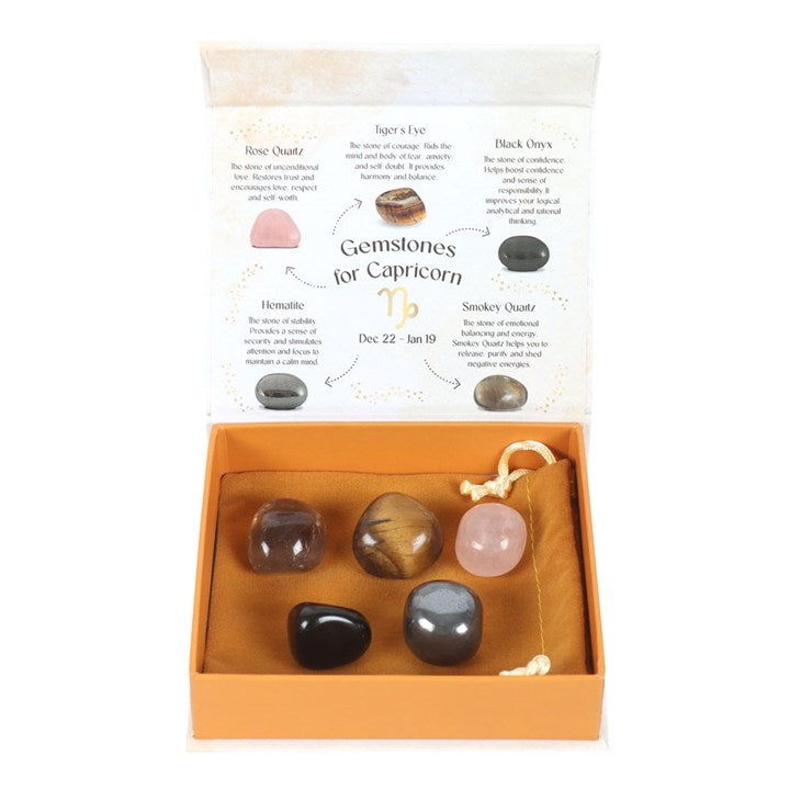 Capricorn Crystal Tumblestone Set 🇬🇧