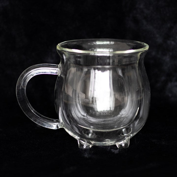 Clear Double Walled Glass Cauldron Mug 🇬🇧