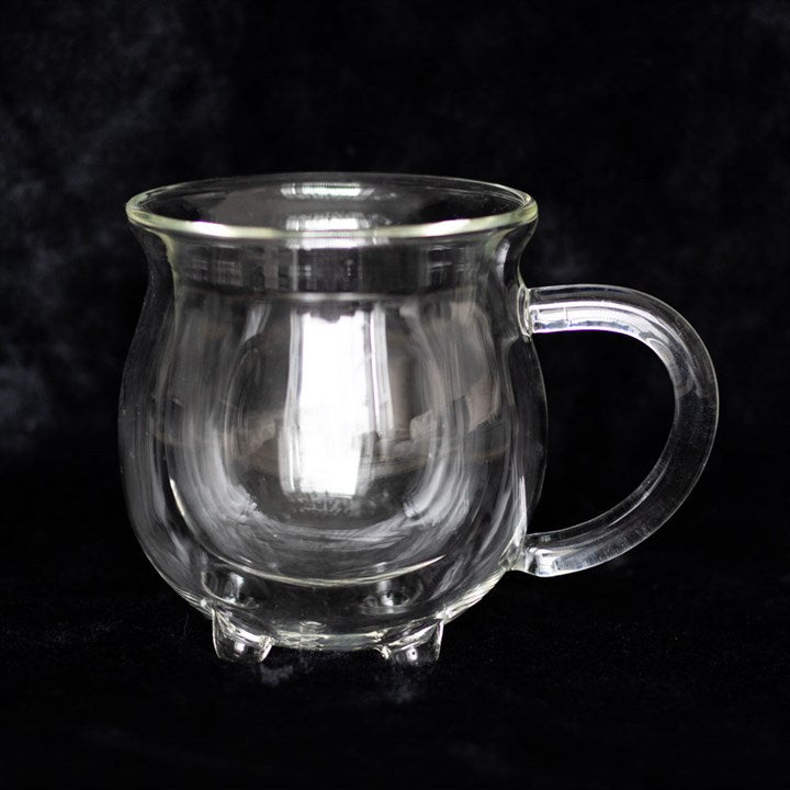 Clear Double Walled Glass Cauldron Mug 🇬🇧