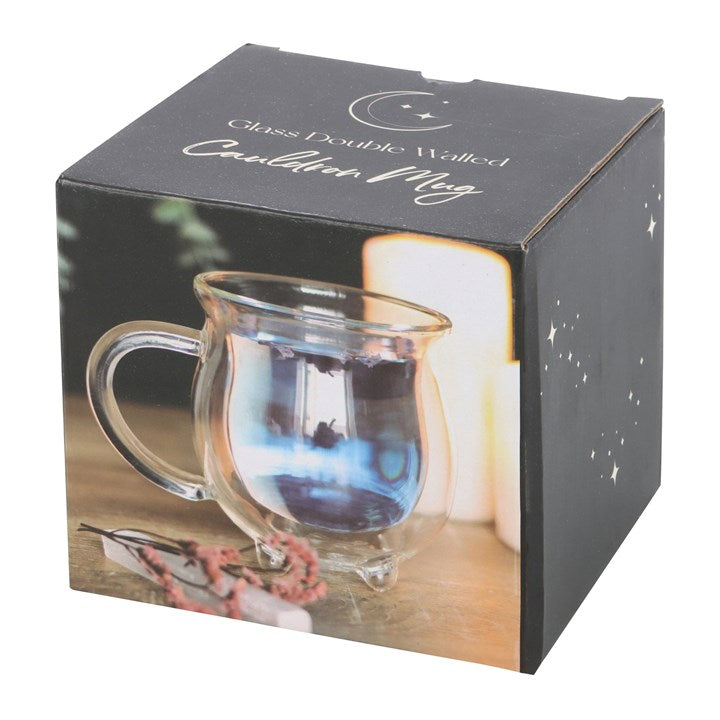 Clear Double Walled Glass Cauldron Mug 🇬🇧